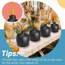 4-Pack Citronella Tabletop Torches, 21.5 oz Table Top Torches for Outdoor, Metal Oil Burner Candles, Garden Torches with Fiberglass Wick for Yard, Patio, Deck, Garden, Party, Landscape by GreenHaven Gardens