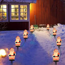 Goothy 2 Sets Santa Christmas Pathway Stakes Lights, 7Ft C7 Outdoor String With 8 Santa Claus Driveway Marker, Connectable Decorations for Yard Garden Walkway by GreenHaven Gardens