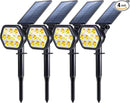 Nekteck Solar Lights Outdoor,10 LED Landscape Spotlights Powered Wall Lights 2-in-1 Adjustable Security Decoration Lighting for Yard Garden Walkway Porch Pool Driveway (4Pack, Warm White) by GreenHaven Gardens