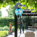 Blue Fish Hot Air Balloon Solar Lantern with Flickering Flame Light,Glass Hanging Solar Lanterns Outdoor Waterproof,Hot Air Balloon Decorative Lights for Patio Yard Porch Garden Gift for Women by GreenHaven Gardens