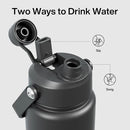 Insulated Water Bottle with Straw Stainless Steel Water Bottle, Leak-Proof, BPA-Free, Double Wall Vacuum Keeps Cold for 24 Hours for Sports, Travel, School (32 oz, Black Night) by CozyNest Decor