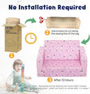 MallBest Kids Sofas Toddler Couch Bed Baby's Upholstered Chair Sleepover Couch Flipout Open Recliner(Pink/Rainbow)… by TinyTreasures Baby Boutique