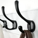 Dseap Coat Rack Wall: Patented, Heavy-duty, 17.4" Long 5-double-hooks Wooden Wall Mounted Coat Rack Coat Hanger Hook Rail for Winter Coats Hat Jacket Clothing, White & Black by CozyNest Decor