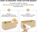 Small Storage Baskets for Organizing | Closet Organizer Bins | Shelf Toy Basket | Woven Rope Baskets | Cube Decorative Box | Shallow Basket | 13x8.5x5.1” | 4 Packs Yellow by CozyNest Decor