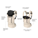 LÍLLÉbaby Complete All Seasons Ergonomic 6-in-1 Baby Carrier Infant to Toddler with Lumbar Support (7-45 Pounds), 360 Degree Baby Wearing & Multi-Position, Inward & Outward Facing (Moonbeam) by TinyTreasures Baby Boutique