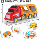 Veslier Toddler Toys Car for Boys Girls Age 1-3 3-5, 5 in 1 Carrier Transport City Vehicles Toys,Kids Toy Cars for Toddlers 1-3, Christmas Birthday Gift for Toddlers 3+. by TinyTreasures Baby Boutique