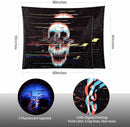 ADDWel Blacklight Skull Tapestry, Black Psychedelic Tapestry Glow In The Dark, UV Reactive Black Light Tapestries Posters Wall Hanging for Room Decor(50 * 60inches) by CozyNest Decor