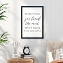 LuZhiQiang Be The Things You Loved The Most Sign Wall Decor 16"×11" About Those Who Are Gone Wood Framed Hanging Art (Black) by CozyNest Decor