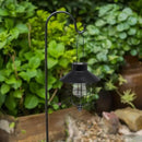 YAKii 6 Pack Solar Lantern Hanging Waterproof Outdoor Metal Solar Lamp with Warm White Light Decorate for Yard Garden Pathway Patio Porch (Black) by CozyNest Decor