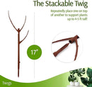 Stackable Plant Support Stakes, Stem Holder Structures for Indoor & Outdoor Use, Garden Accessories for Climbing & Potted Plants, Trellis Alternative - Begonia Red, 3 Pack, 17" L by GreenHaven Gardens