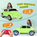12V Kids Electric Car, Power Wheels with Remote Control, Ride on Car Toys with LED Light, 3 Speeds, Music, Green by TinyTreasures Baby Boutique