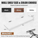 Floating Wall Shelves 2-Pack - 24-Inch Rustic White Wooden Shelves for Storage and Décor, Easy Installation for Living Room, Bedroom, and Kitchen by CozyNest Decor