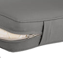 Classic Accessories Montlake Water-Resistant 23 x 20 x 4 Inch Patio Lounge Back Cushion, Light Charcoal Grey, Outdoor Loveseat Cushions by GreenHaven Gardens