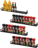 MyGift 16 Inch Wall Mounted Black Metal Nail Polish and Essential Oil Display Shelves, Kitchen Hanging Racks for Seasoning Shakers or Spice Jars, Set of 5 by CozyNest Decor
