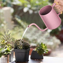 Watering Can Indoor Plants, 35 oz/1000 ml Metal Stainless Steel Watering Can Pot with Long Spout for Indoor House Plants Bonsai Outdoor Garden Flower Decorative (Pink) by GreenHaven Gardens