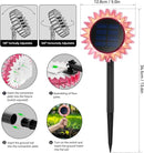 Outdoor Solar Lights, 6 Pack Led Solar Sunflower Lights, Stake/Wall 2-in-1 Waterproof Solar Garden Lights for Yard, Landscape, Fence, Patio, Driveway, Pathway, Backyard Decoration (Warm White) by GreenHaven Gardens