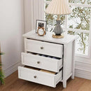 BLANKSPACE White Dresser, 3 Chest Drawer Dresser for Bedroom, Large Capacity Nightstand, Modern Wood Cabinet for Bedroom, Living Room, Closets by CozyNest Decor