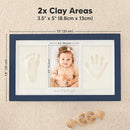 Baby Hand and Footprint Kit - Clay Handprint Keepsake Frame, Newborn Nursery Picture Frame, Personalized New Mom Gifts for Baby Shower & Registry (Midnight Blue) by TinyTreasures Baby Boutique