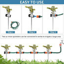 Chengu 8 Set Zinc Alloy Water Sprinklers Heads for Lawns Yard Heavy Duty Adjustable 360 Degree Watering Impact Pulsating Garden Sprinklers Multipack for Large Area Irrigation by GreenHaven Gardens