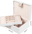 Girls Jewelry Box for Earrings Jewelry Organizer Box Teen Girls Earrings Organizer Jewelry Box Earring Holder Organizer Stud Earring Box for Girls Womens Jewelry Case Organizer White by TinyTreasures Baby Boutique