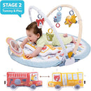 Yookidoo Baby Gym Urban Lay to Sit-Up Playmat. 3-in-1 Newborns Activity Center with Tummy Time Toys, Pillow & Infant Miror. 0-12 Month by TinyTreasures Baby Boutique