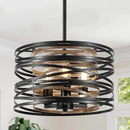 Farmhouse Chandelier, Dining Room Light Fixture, 3-Light Modern Black Pendant Light Fixture, Rustic Industrial Ceiling Hanging Light Fixture for Entryway Foyer Kitchen Over Table Hallway by CozyNest Decor