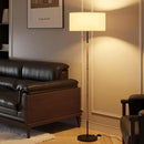 2-Light Floor Lamp, Mid Century Floor Lamp with White Fabric Shade, Standing Lamp Tall Lamp for Living Room Bedroom, 3 Color Temperatures 9W Bulb Include by CozyNest Decor