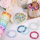 Funtopia 8mm Glass Beads Bracelet Making Kit, 1540pcs 70 Colors Crystal Beads for Jewelry Making, Round Glass Beads for Bracelets and DIY Crafts, Solid and Crackle Colors by TinyTreasures Baby Boutique