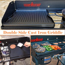 2-in-1 Reversible 14” x 16” Pre-Seasoned Cast Iron Cooking Griddle for Gas Stove/Charcoal/Electric/Propane/Gas Grill, Flat Griddle Top Plate for Camping Tailgating by GreenHaven Gardens