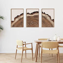 HPINUB Framed Tree Rings Wood Wall Art Set, Modern Beige Wood Stump Wall Decor, Abstract Black and Gray Tree Spiral Wall Painting, Nature-Inspired Art Print for Living Room, Bedroom, Office-24"x36"x3 by CozyNest Decor