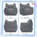 HOMMPA Bean Bag Chair for Kids Stuffed Toddler Bean Bag Sofa with Pocket Filler Cat Shaped Bean Bag Chair Boys and Girls Baby Lazy Floor Sofa Chair for Gaming Reading Playing Grey by TinyTreasures Baby Boutique