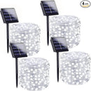 Solar String Lights Outdoor, 4 Pack Each 100 LED Solar Christmas Twinkle Lights Outside, Waterproof Copper Wire with 8 Modes Solar Fairy Lights for Garden Yard Tree Wedding Christmas Decor(Cool White) by GreenHaven Gardens