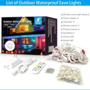 100ft Permanent Outdoor Lights for House, IP67 Waterproof RGB+IC LED Eaves Lights, 54 Scene Modes Outdoor Lighting for Christmas Garden Party Holiday Decorations, with App/Remote Control by GreenHaven Gardens