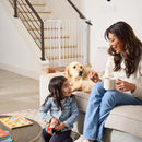 Cumbor 36" Extra Tall Baby Gate for Stairs, 29.7-57" Extra Wide Dog Gate for Doorways Hallways, Pressure Mounted Child Gate for Wide Opening, Auto Close Personal Safety for Babies and Pets, White by TinyTreasures Baby Boutique