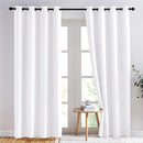 NICETOWN Pure White Curtains 2 Panels 84 inches Long for Bedroom, 50% Light Blocking Grommet Window Treatment for Living Room, W52 x L84 by TinyTreasures Baby Boutique