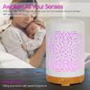 Earnest Living Essential Oil Diffuser White Ceramic Diffuser 250 ml Timers Night Lights and Auto Off Function Home Office Humidifier Aromatherapy Diffusers for Essential Oils by TinyTreasures Baby Boutique