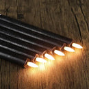 GenSwin Flameless Black Taper Candles Flickering with 10-Key Remote, Battery Operated Led Warm 3D Wick Light Window Candles Real Wax Pack of 6, Christmas Home Wedding Decor(0.78 X 9.64 Inch) by CozyNest Decor