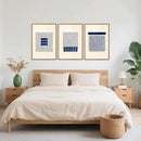 Aurlan Boho Christian Line Art Framed Wall Decor(16"x24"), 3PCS Minimalist Jesus Leavs the 99 Sheep Lamb Bible Story Canvas Artwork, Neutral Abstract Beige Navy Blue Religious Painting for Bedroom Living Room by CozyNest Decor