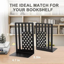 Metal Bookends for Bookshelves and Magazines - Strong Heavy Duty Book Dividers for Home, Office and School by CozyNest Decor