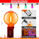 LED Outdoor String Lights 25Ft Orange Purple and Green Halloween Lights Outdoor with 27 Shatterproof LED Globe Bulbs, Connectable Halloween Decorations Lights for Home Patio Garden Christmas Party by TinyTreasures Baby Boutique