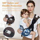 Baby Carrier Newborn to Toddler-Adjustable Baby Sling Carrier,Toddler Carrier for 25-60lbs,Comfortable Baby Sling for Hands-Free Carrying (Dark Brown Leopard Print) by TinyTreasures Baby Boutique