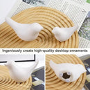 Notakia Small White Birds Statues Home Decor Modern Style Decorative Ornaments for Living Room, Bedroom, Office Desktop, Cabinets (2Pcs White Birds) by CozyNest Decor