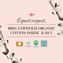 Organyc Hospital Postpartum Pads, 100% Certified Organic Cotton Inside and Out for Women, for First Days After Delivery, 12 Counts by TinyTreasures Baby Boutique