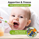 KeaBabies Silicone Food Freezer Trays with Lid, 2oz x 10 Pods Baby Food Storage Containers, Easy Puree Meal Prep, Breast Milk Silicone Freezer Molds, Dishwasher, Microwave Safe, BPA-Free (Slate) by TinyTreasures Baby Boutique