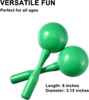 Maracas for Kids Adults, 8 Inch, Set of 2, Green by TinyTreasures Baby Boutique
