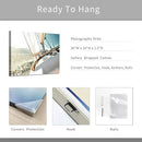 ARTISTIC PATH Nautical Picture Canvas Wall Art: Sailboat Artwork Seascape Print on Canvas for Office Bedrooms (36" W x 24" H,Multi-Sized) by CozyNest Decor
