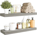 BAMEOS Floating Shelf,Wall Shelf,Decor Wall Mounted Shelves,Hanging Shelf Set L24xW6 for Bathroom Kitchen Living,Kitchen,Room Bedroom Storage,Walnut by CozyNest Decor