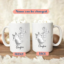 Hedgehog White Ceramic Coffee Mug, Personalized Hedgehog Accent Coffee Cup Gift For Dad Mom Daughter Son Kids, Funny Animal Travel Mug 11 Oz 15 Oz, Custom Name Hedgehogs Teacup Gift For Birthday Xmas by TinyTreasures Baby Boutique