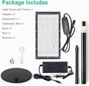 LBW Grow Light for Indoor Plants, 144 LED Full Spectrum Plant Light for Indoor Plants, Large Desk Grow Lamp with 4H/8H/12H Timer, 6-Level Brightness, Height Adjustable, Flexible Gooseneck by GreenHaven Gardens