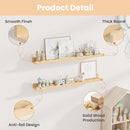 Fun Memories Picture Ledge Shelf for Wall, 36 inch Pine Wood Nursery Book Shelves Set of 2- Wall Book Shelves for Kids Room, Home Decor - Kitchen Spice-Natural by TinyTreasures Baby Boutique